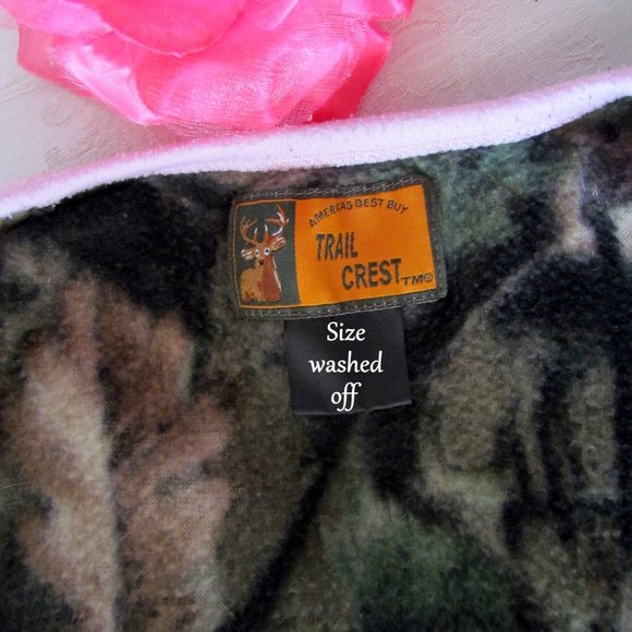 LITTLE GIRL'S S CAMO & PINK FOOTED FLEECE BLANKET SLEEPER, TRAIL CREST 1-PIECE - Picture 8 of 8
